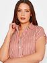  image of long-tall-sally-red-stripe-short-sleeve-shirt