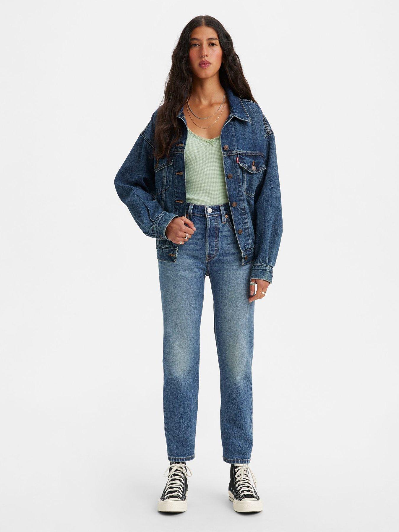 Levi's 501 Crop Jeans - Stand Off - Blue | very.co.uk