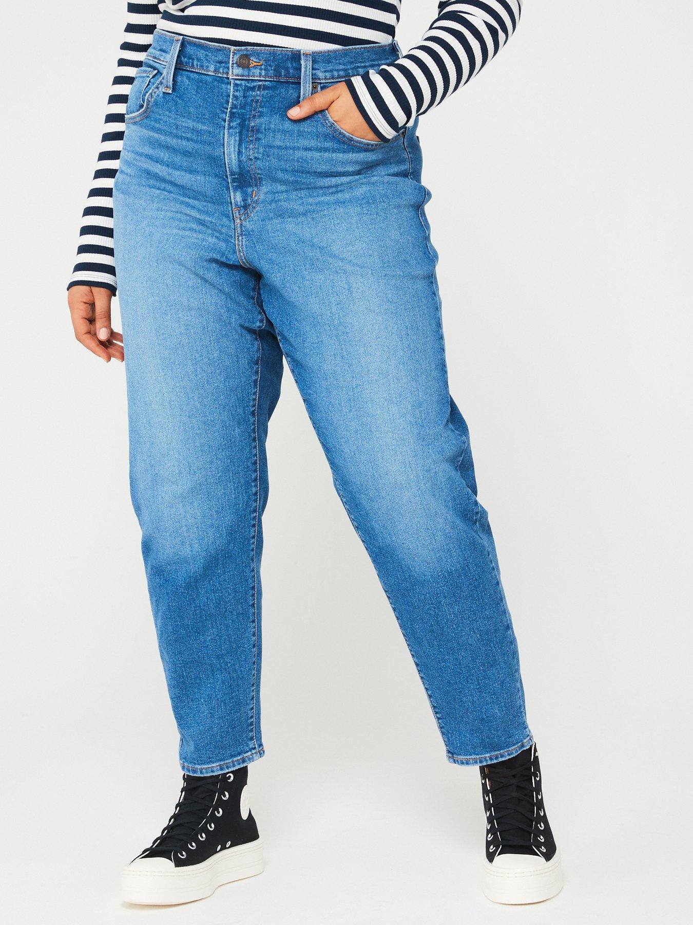 Levi's® Plus HIGH WAISTED MOM - Jeans Tapered Fit - blue denim/stone blue  denim 