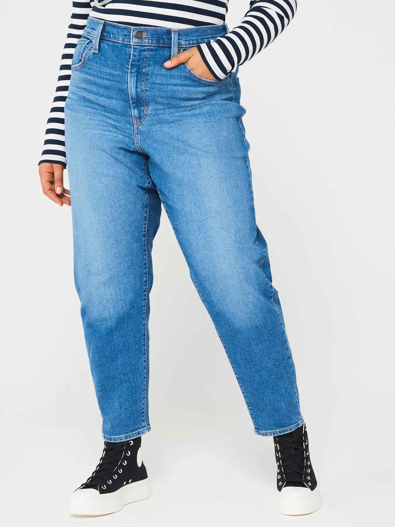 Levi's Trendy Plus Size Women's High-Waisted Mom Jeans - Macy's