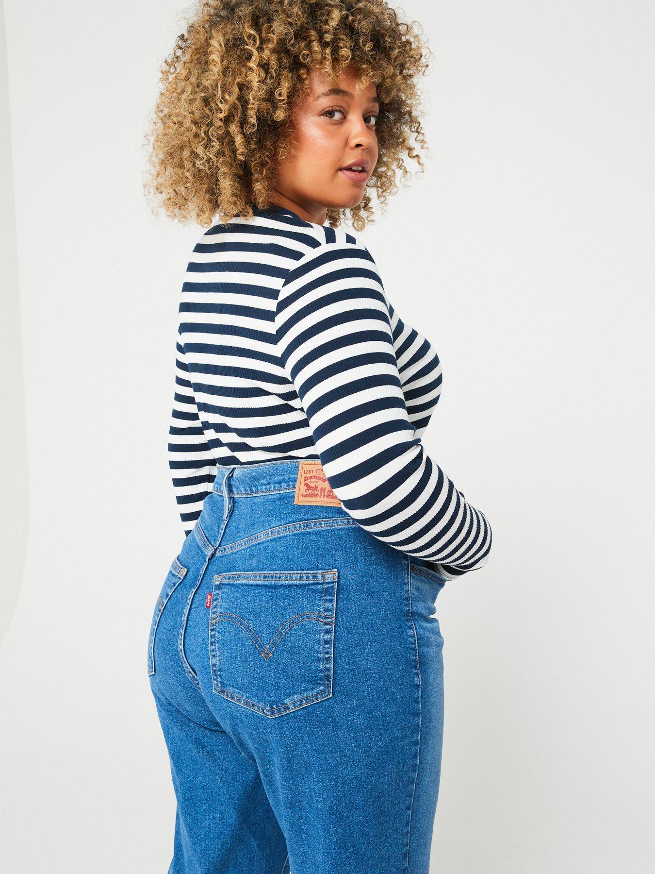 Levi s Plus Plus High Waisted Mom Jean Medium Indigo Very