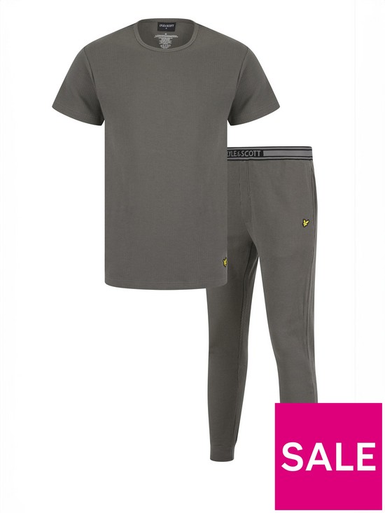 front image of lyle-scott-lyle-amp-scott-lamont-2-piece-nightwear-gift-set-grey