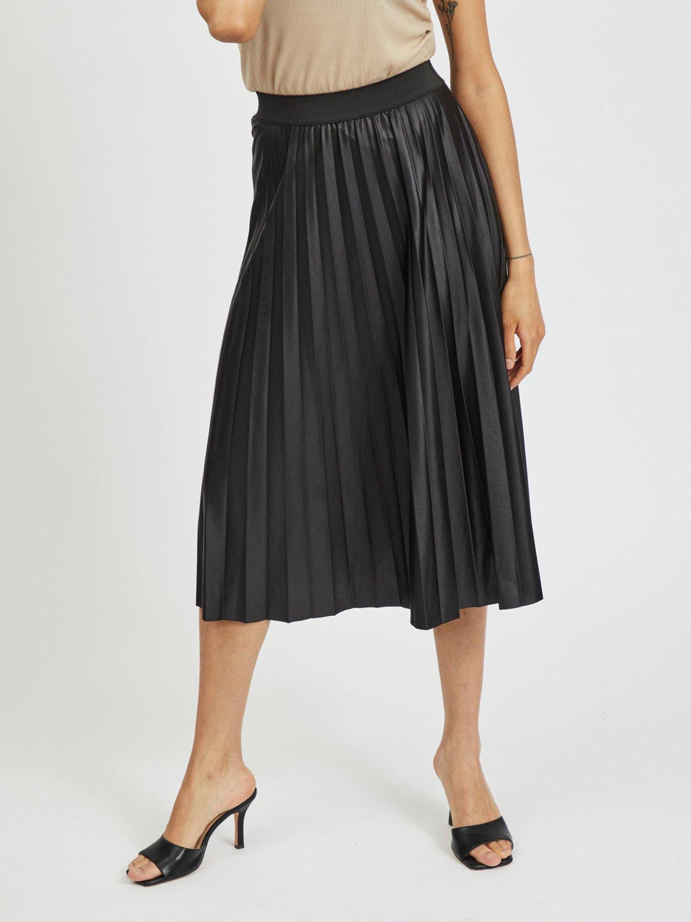 Best black pleated on sale midi skirt uk