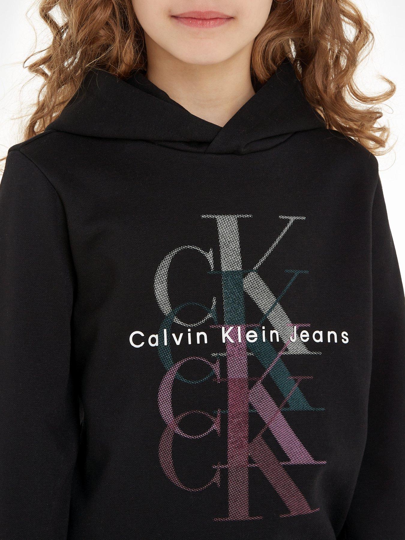 Girls calvin klein hoodie best sale