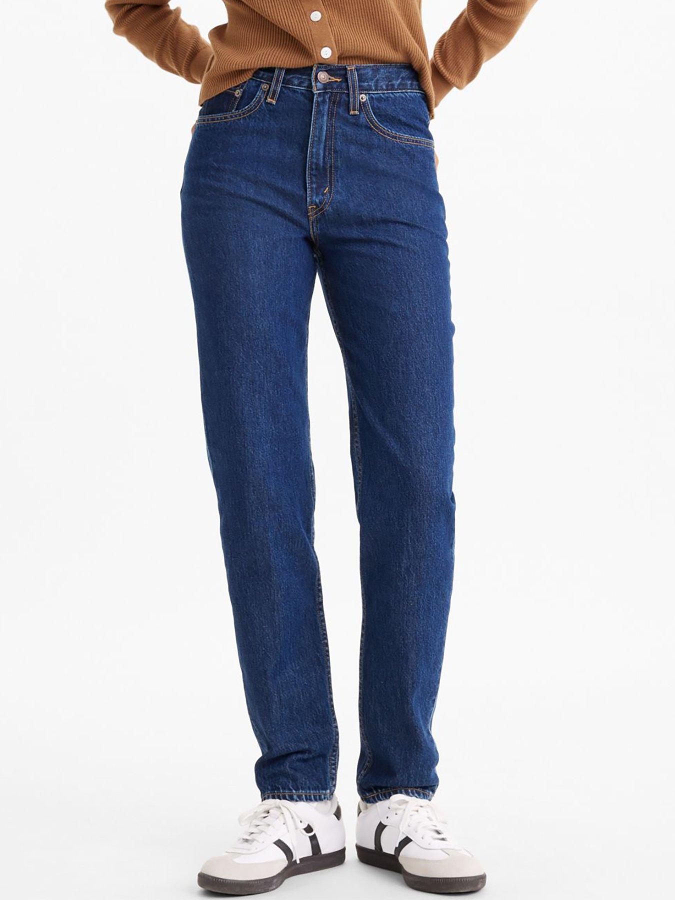 undefined 80's Mom Dark Jeans - Running Errands - Blue