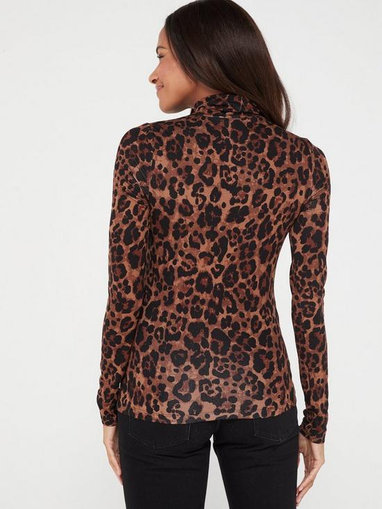 stillFront image of everyday-turtle-neck-long-sleeve-top-print