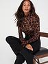  image of everyday-turtle-neck-long-sleeve-top-print