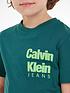  image of calvin-klein-jeans-boys-mini-blown-up-logo-short-sleeve-t-shirt-atlantic-deep-dark-green