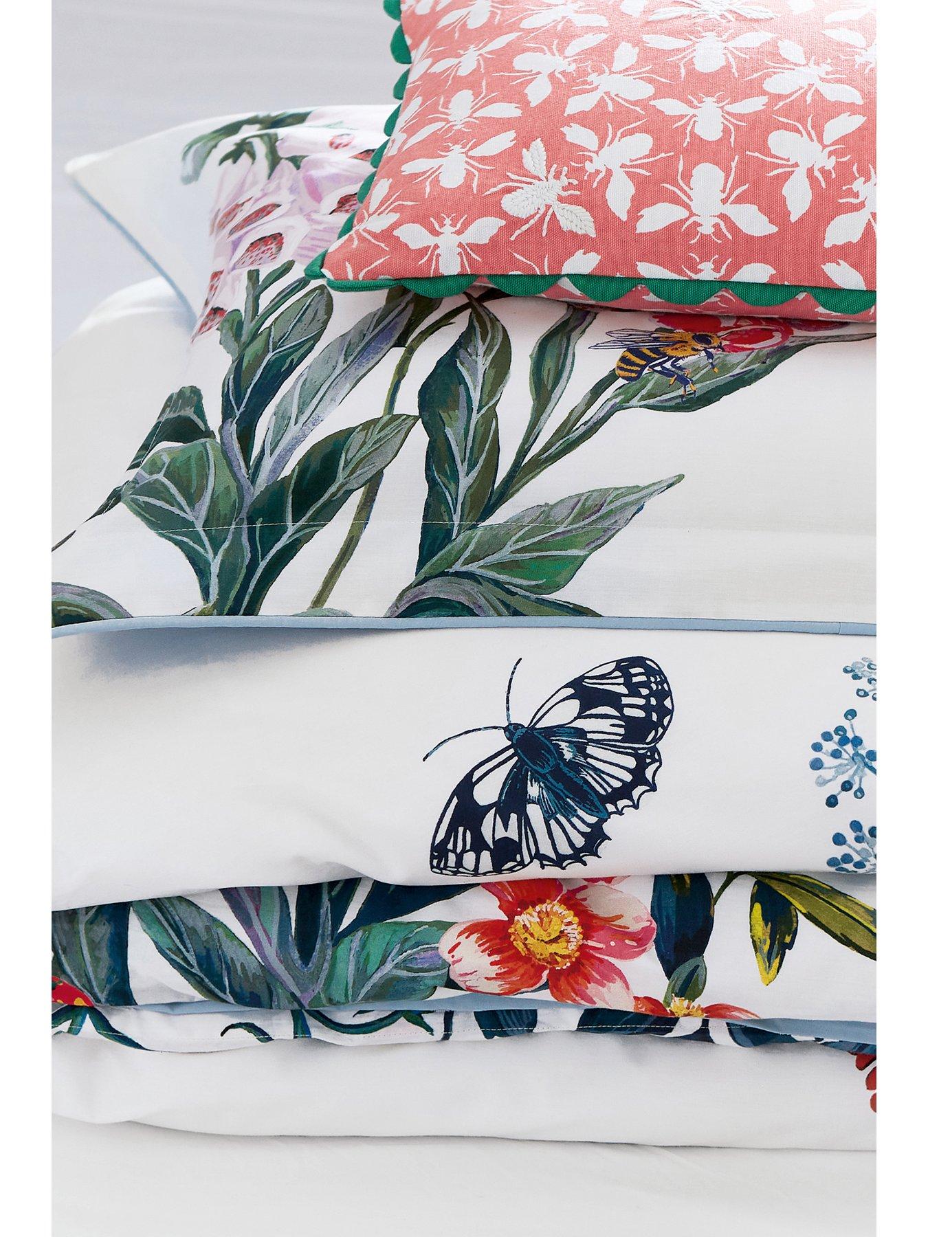Image 4 of 4 of Joules Permaculture Border 100% Cotton Percale Duvet Cover Set