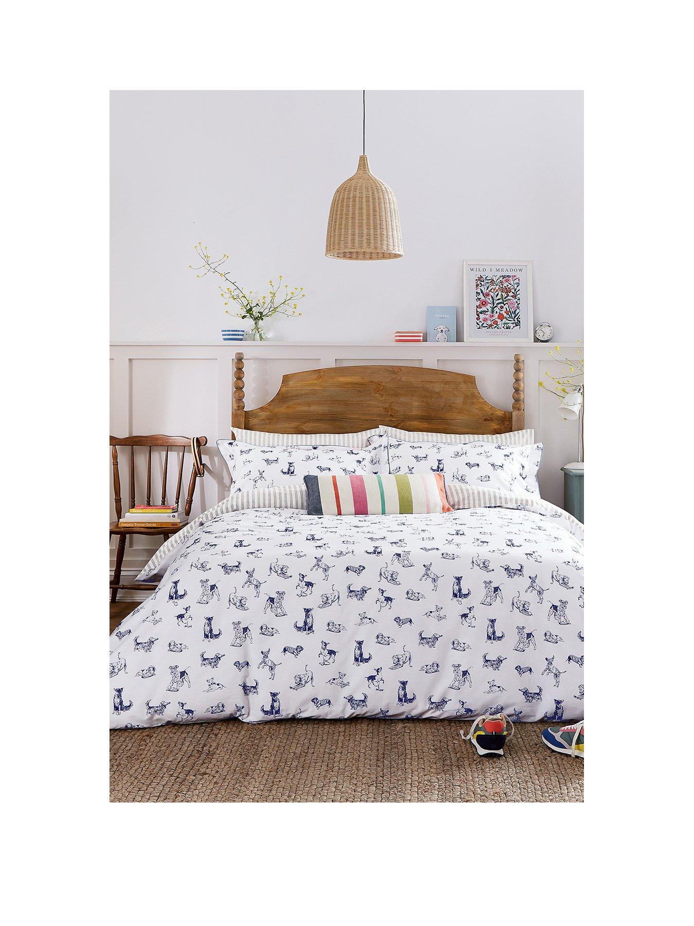 Joules Playful Dogs Duvet Cover Set Navy very.co.uk