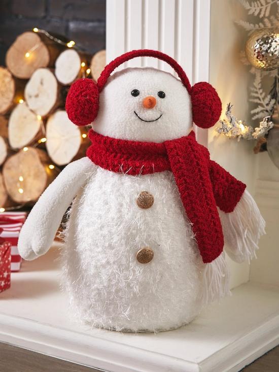 front image of festive-christmasnbspsnowman-with-earmuffs