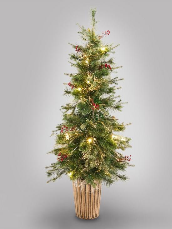 front image of festive-berwick-pine-fibre-optic-potted-christmasnbsptree-5ft