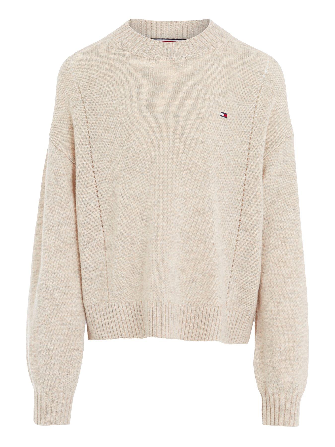 Beige tommy hot sale hilfiger sweater