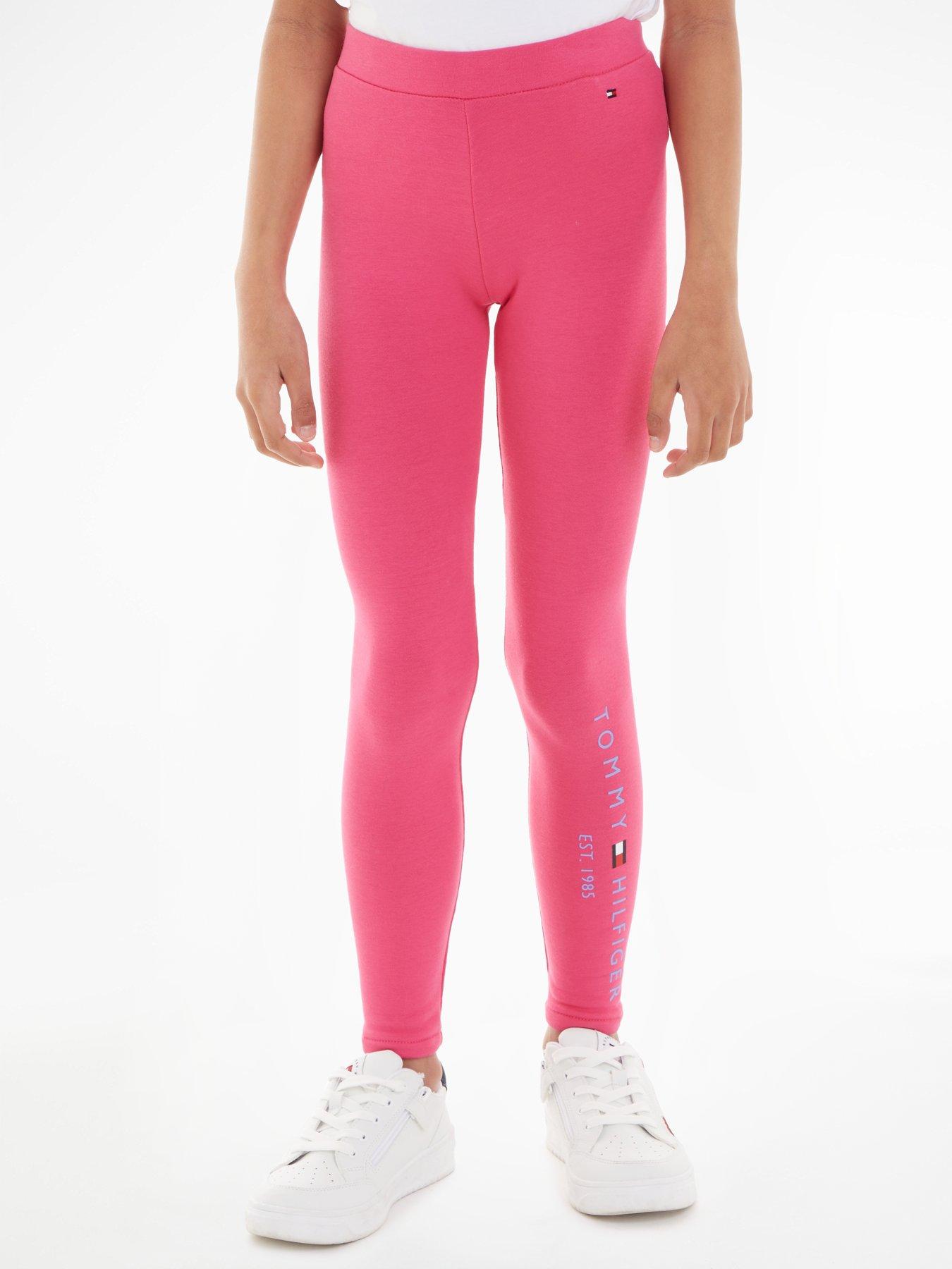 Girls Magenta Pink Long Leggings