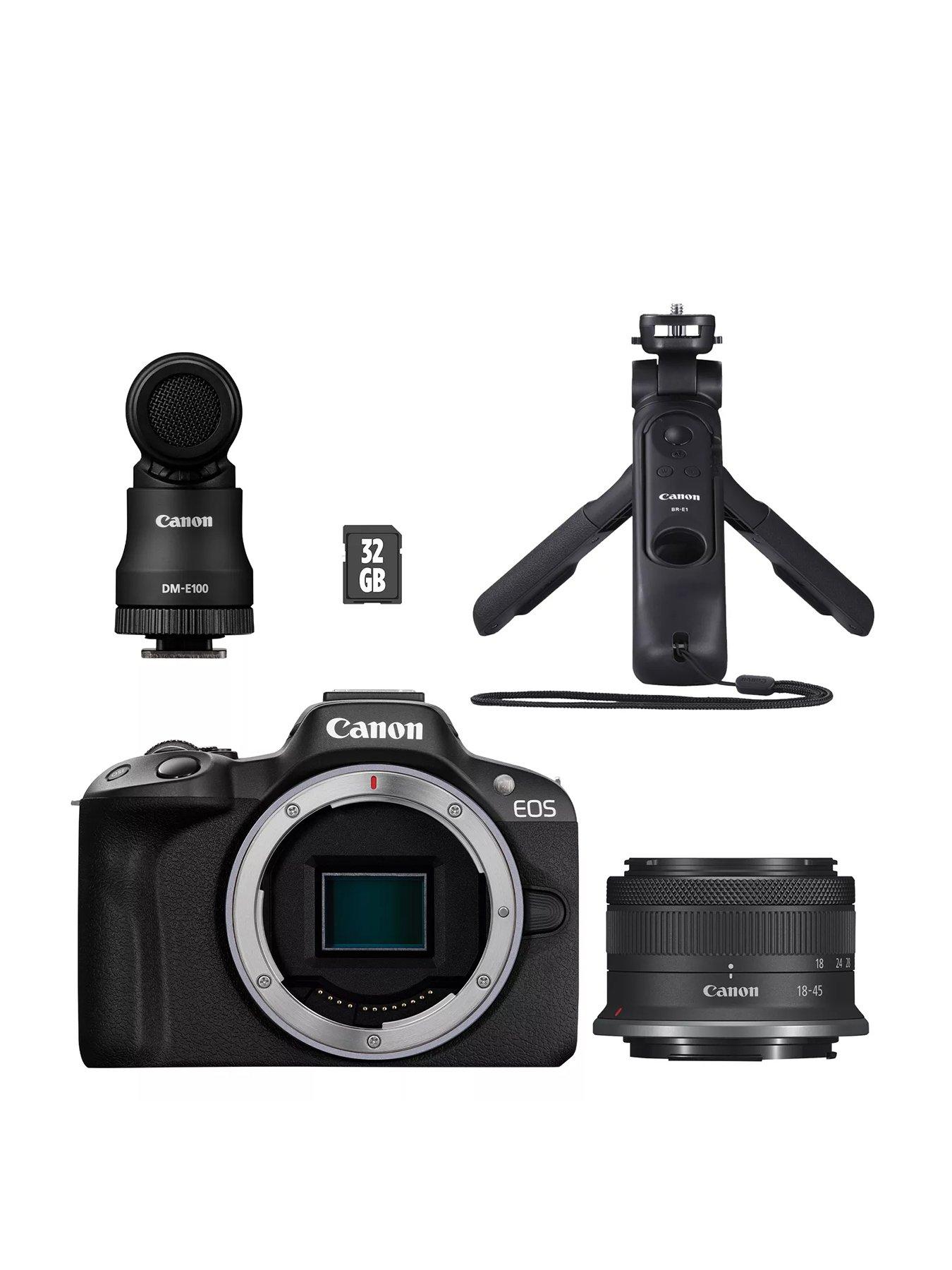 undefined EOS R50 APS-C Mirrorless Camera inc RF-S 18-45mm Lens Creator Kit - Black