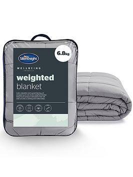 Product photograph of Silentnight Wellbeing Adult 6 8kg Weighted Blanket - Grey from very.co.uk
