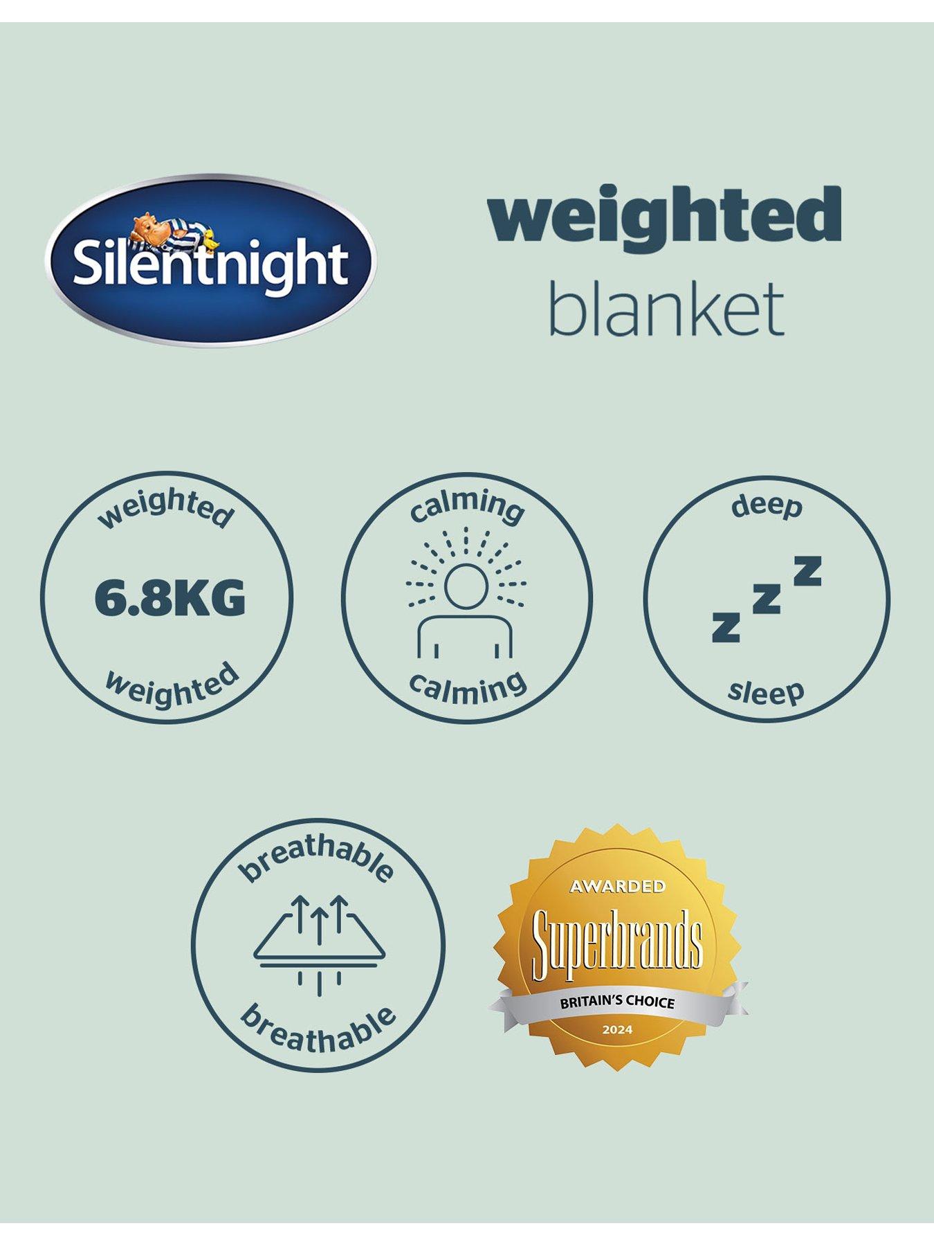 Image 7 of 7 of Silentnight Wellbeing Adult 6.8kg Weighted Blanket - Grey