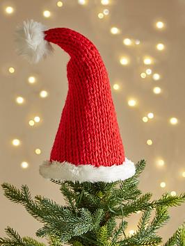 Product photograph of Very Home Santa Hat Christmas Tree Topper from very.co.uk