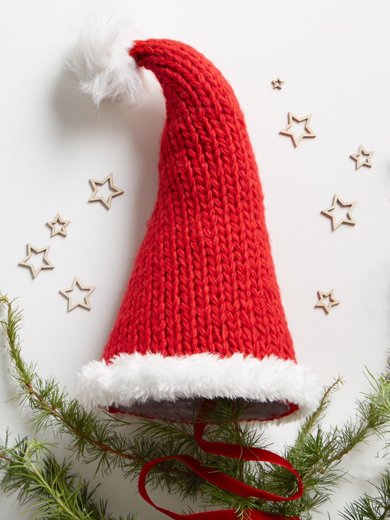 Image 3 of 3 of Very Home Santa Hat Christmas Tree Topper
