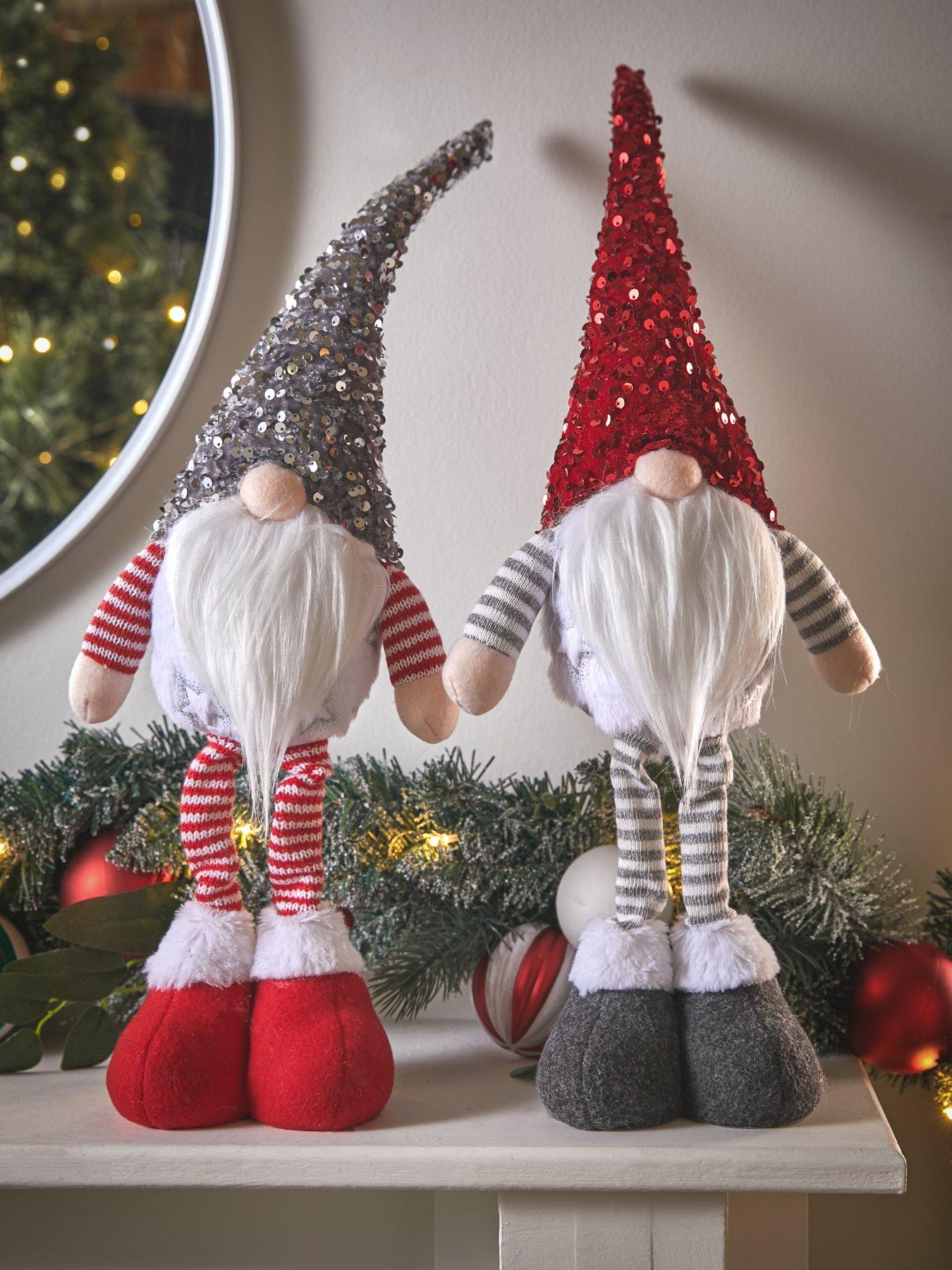 very-home-set-ofnbsp2-standing-sequin-hat-gonk-christmas-decorations