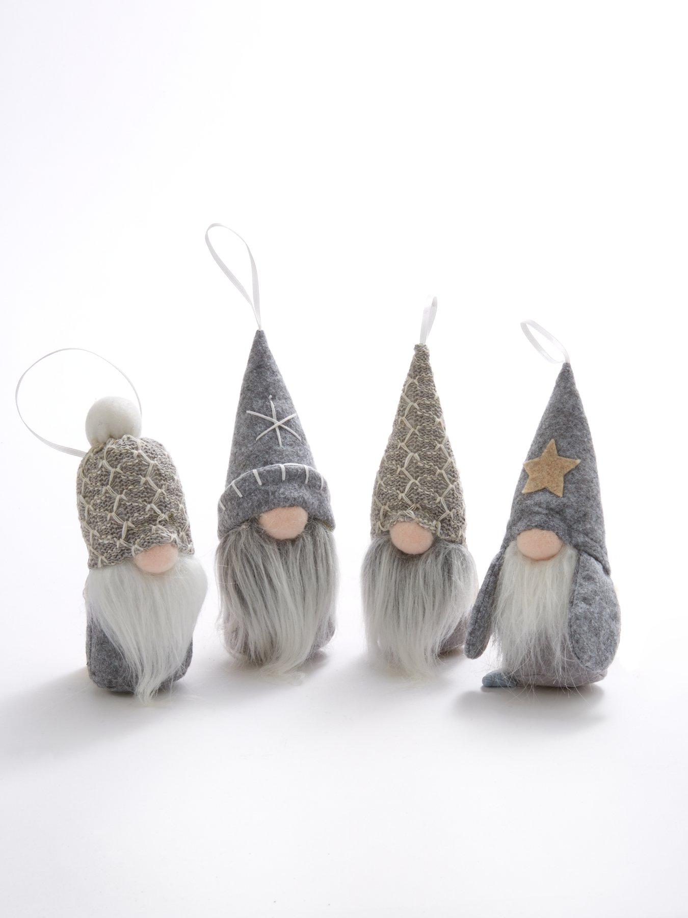 Very Home Set of 4 Felt Gonk Christmas Tree Decorations very.co.uk