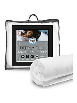 Product photograph of Sealy Deeply Full Mattress Topper - White from very.co.uk