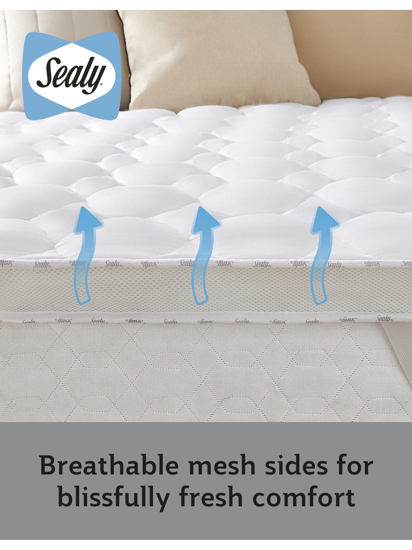 Image 3 of 7 of Sealy Deeply Full Mattress Topper - White