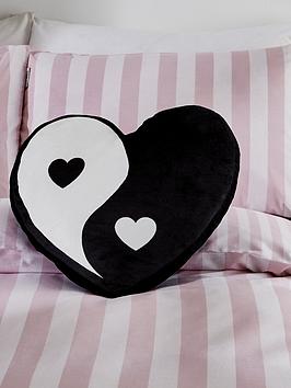 Product photograph of Sassy B Yin To My Yang Heart Cushion from very.co.uk
