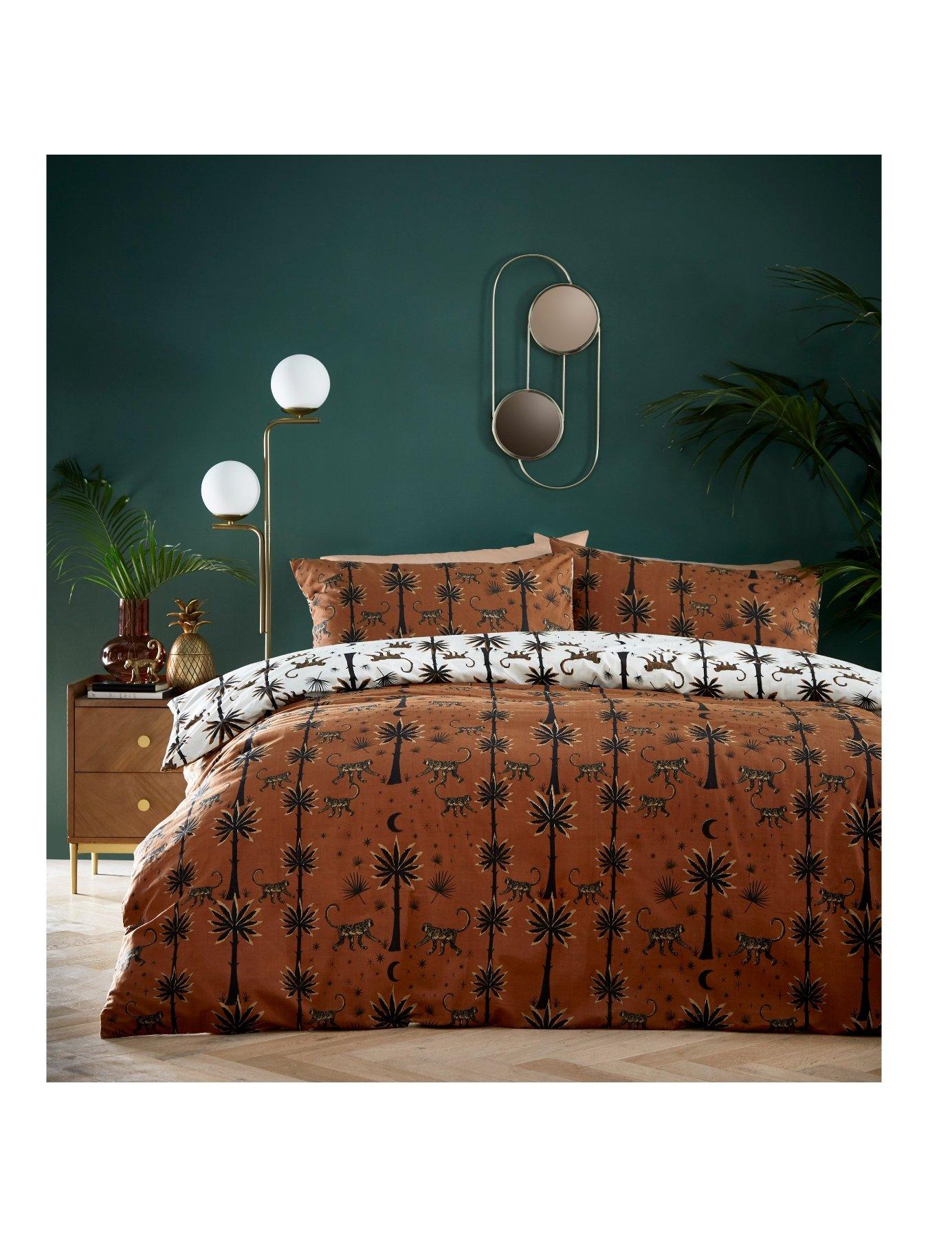 Product photograph of Furn Desert Monkey Duvet Cover Set - Orange from very.co.uk
