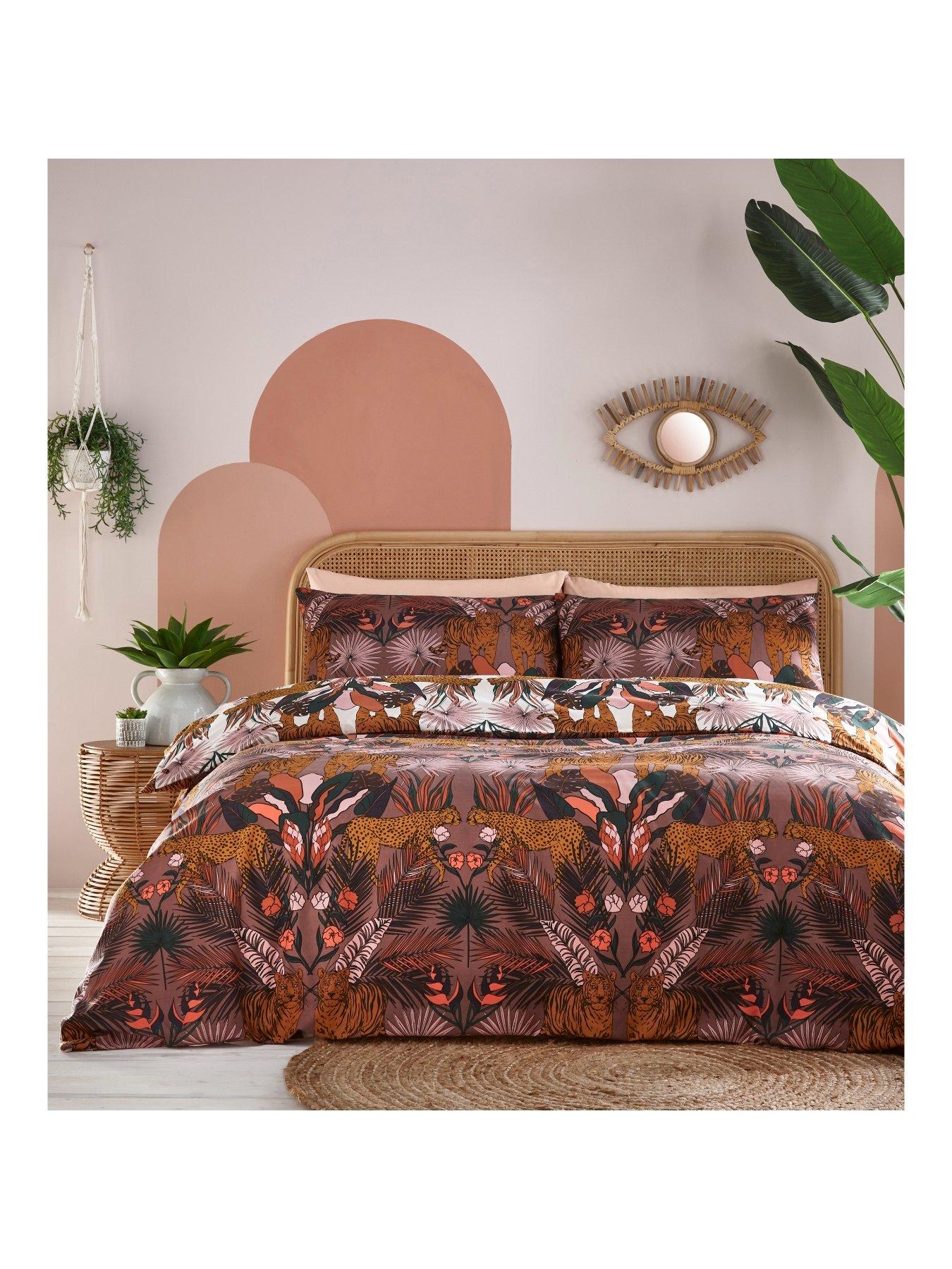 Product photograph of Furn Kaihalulu Duvet Cover Set - Orange from very.co.uk