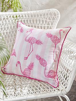 Product photograph of Sassy B Tropical Flamingo Filled Cushion - 45 X 45 Cm from very.co.uk