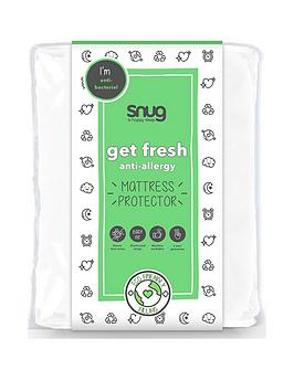 Product photograph of Snug Get Fresh Mattress Protector - White from very.co.uk
