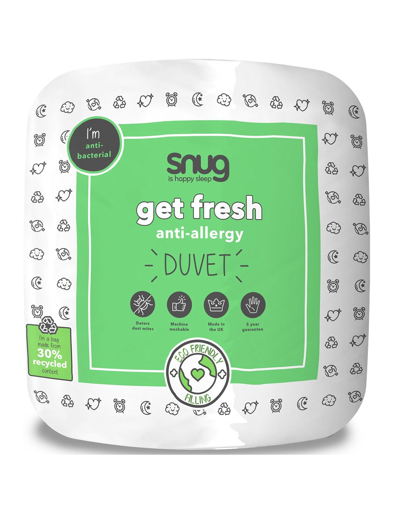 Product photograph of Snug Get Fresh 10 5 Duvet - White from very.co.uk