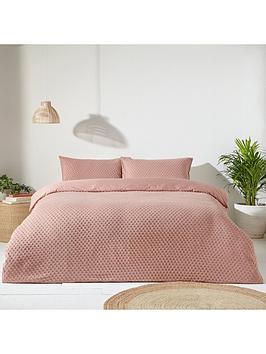 Product photograph of The Yard Tufted Dot 100 Cotton Duvet Cover Set from very.co.uk