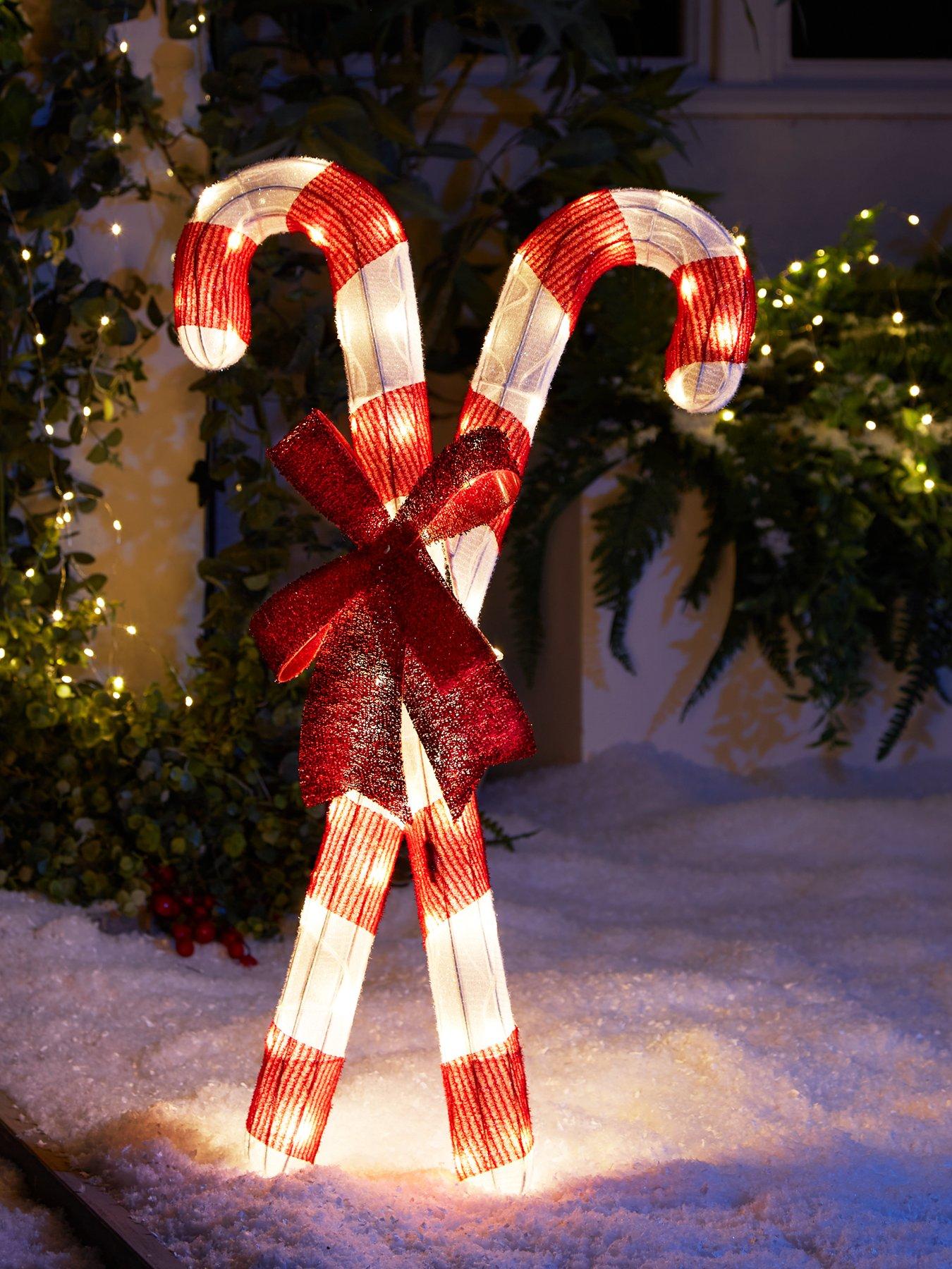 Very Home Candy Canes Outdoor Light Christmas Decoration