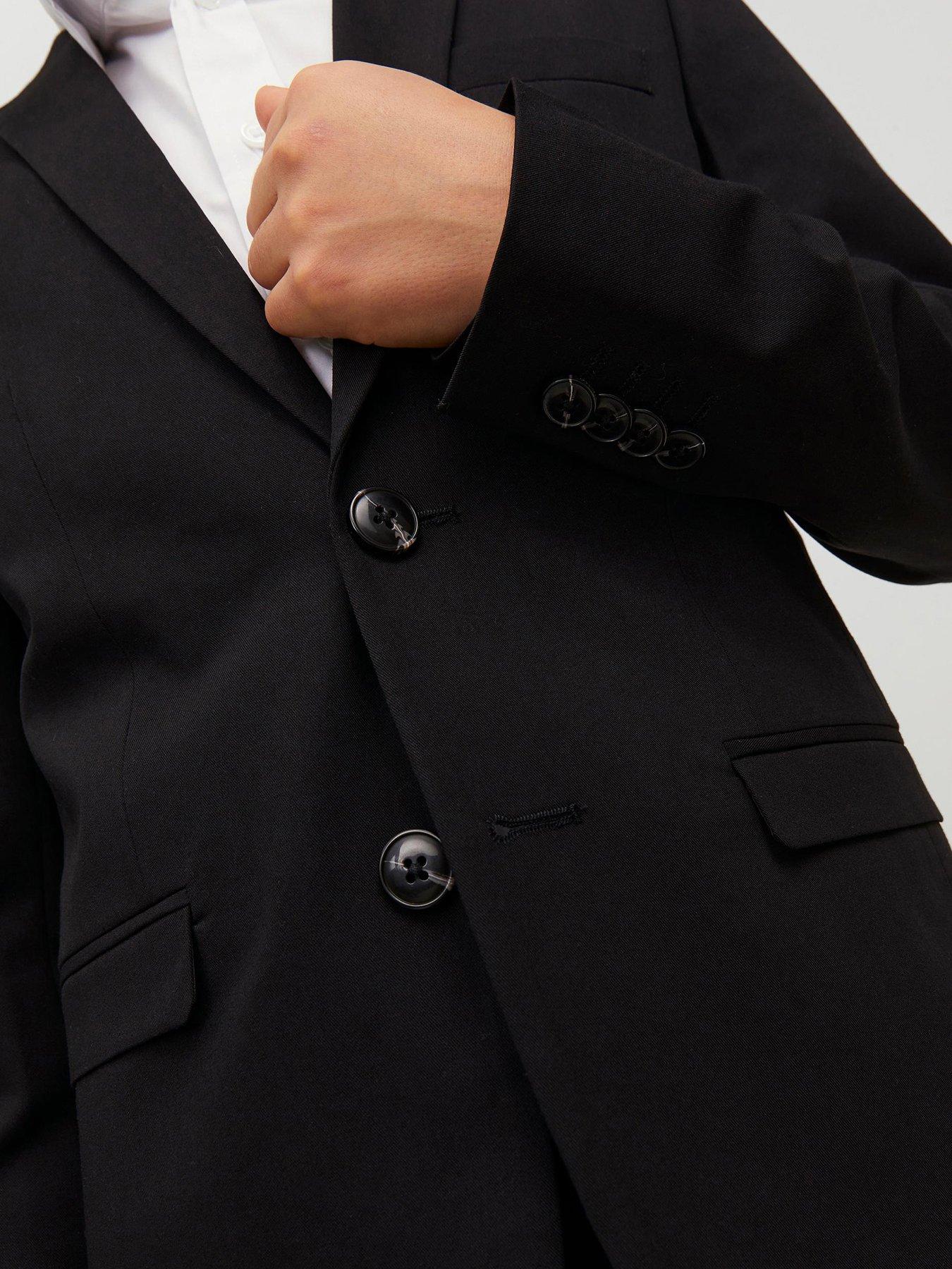 Jack Jones Junior Boys Solar Suit Blazer Black Very
