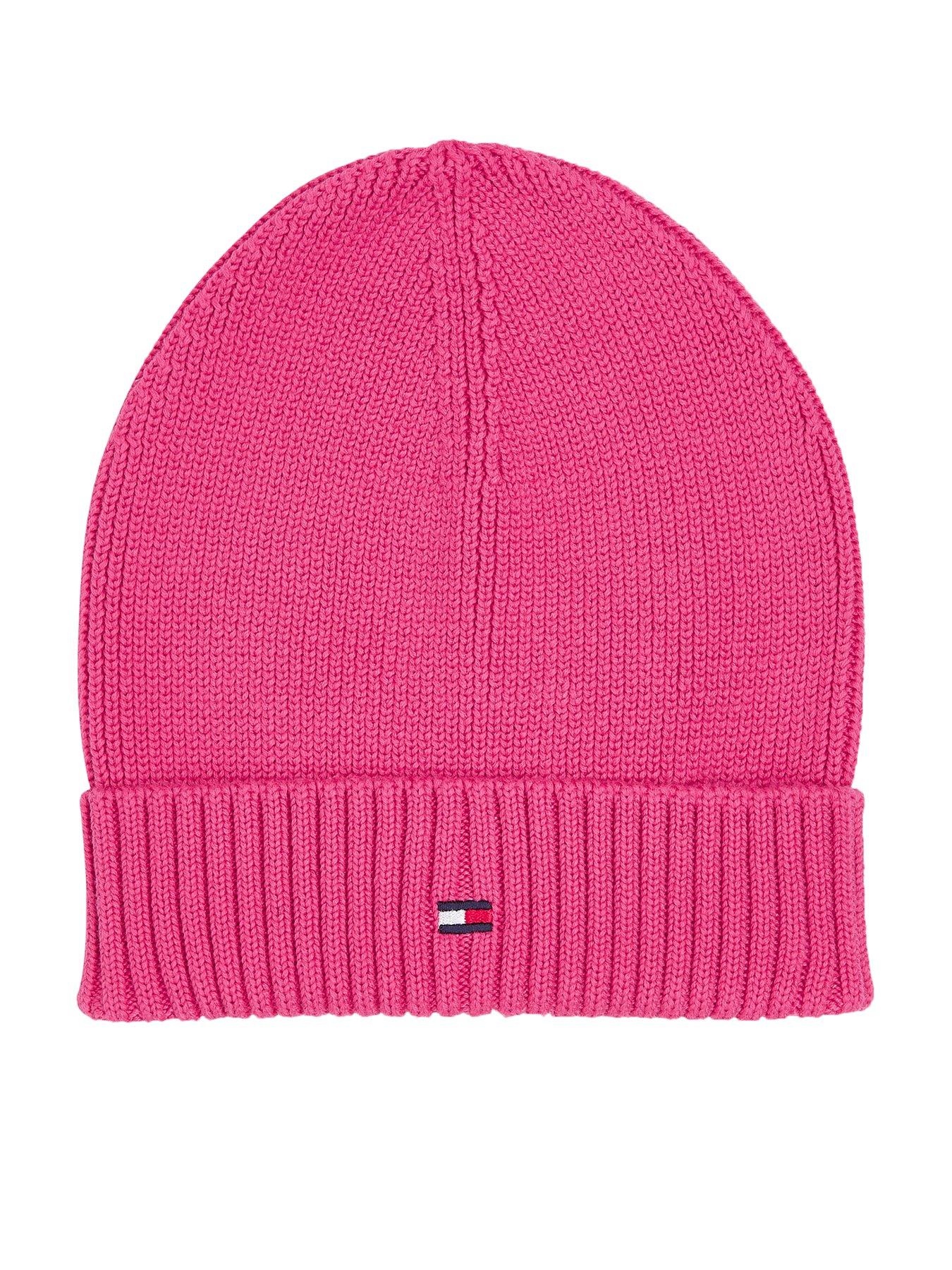 tommy hilfiger pink beanie