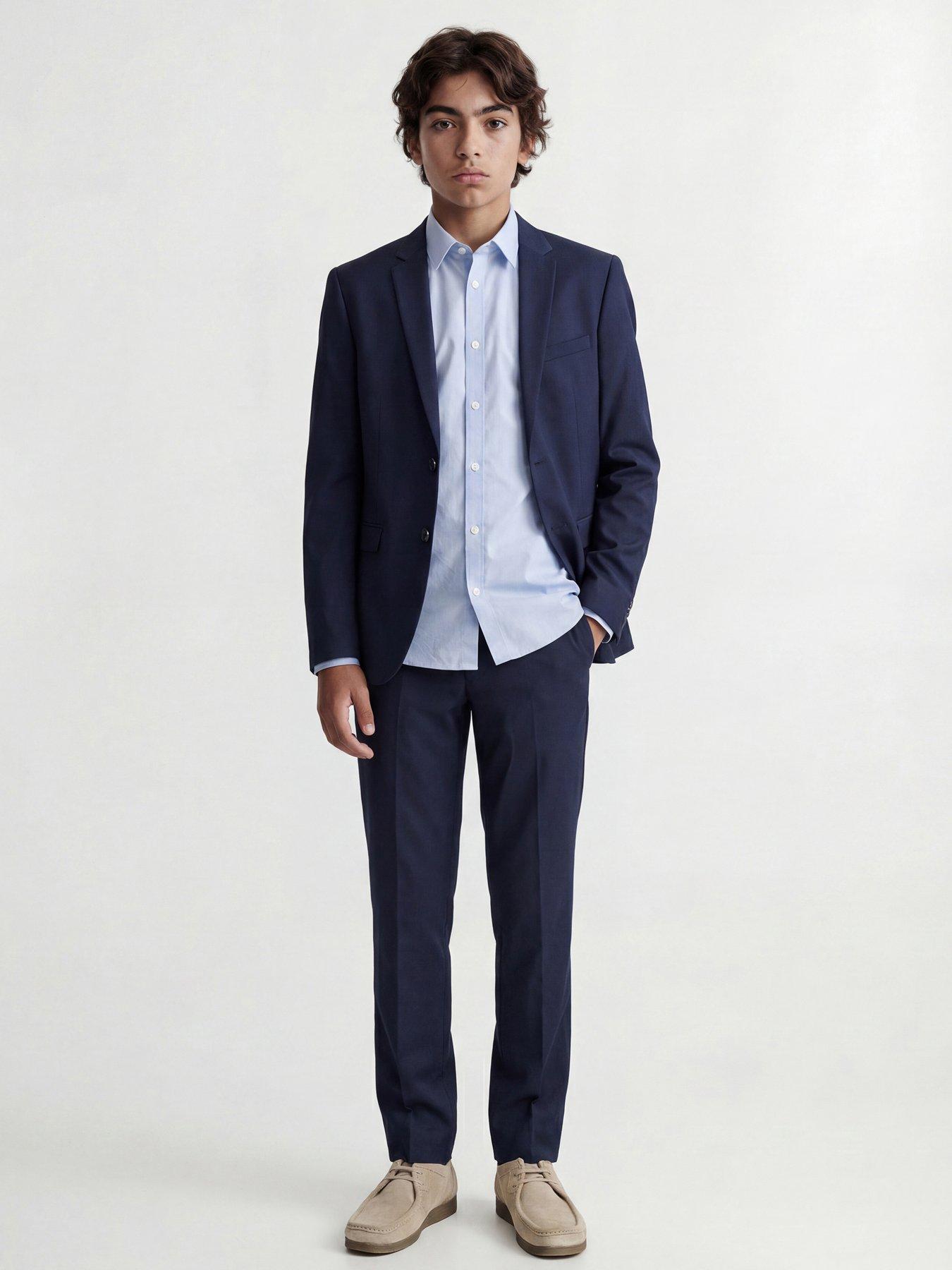 Jack & Jones Junior Boys Solar Suit Blazer, Medieval Blue, Size Age: 11 Years