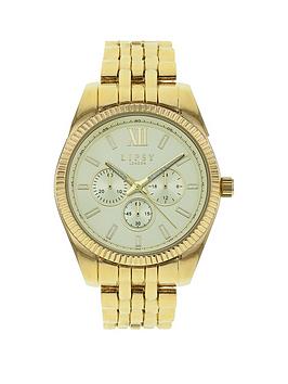 lipsy gold bracelet watch with gold dial, gold, women