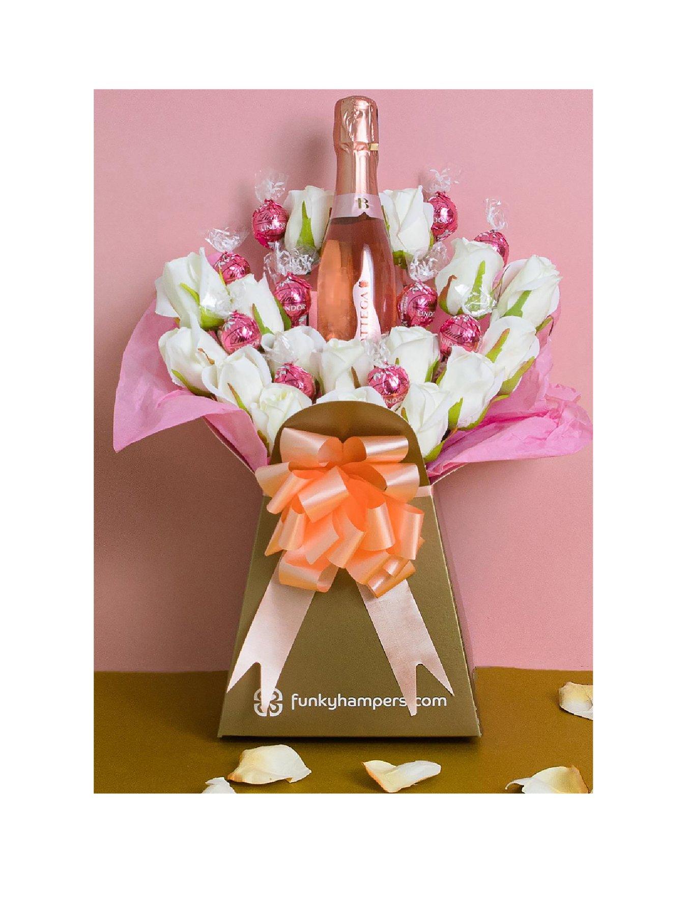 Product photograph of Pink Prosecco And Lindor Chocolate Bouquet from very.co.uk