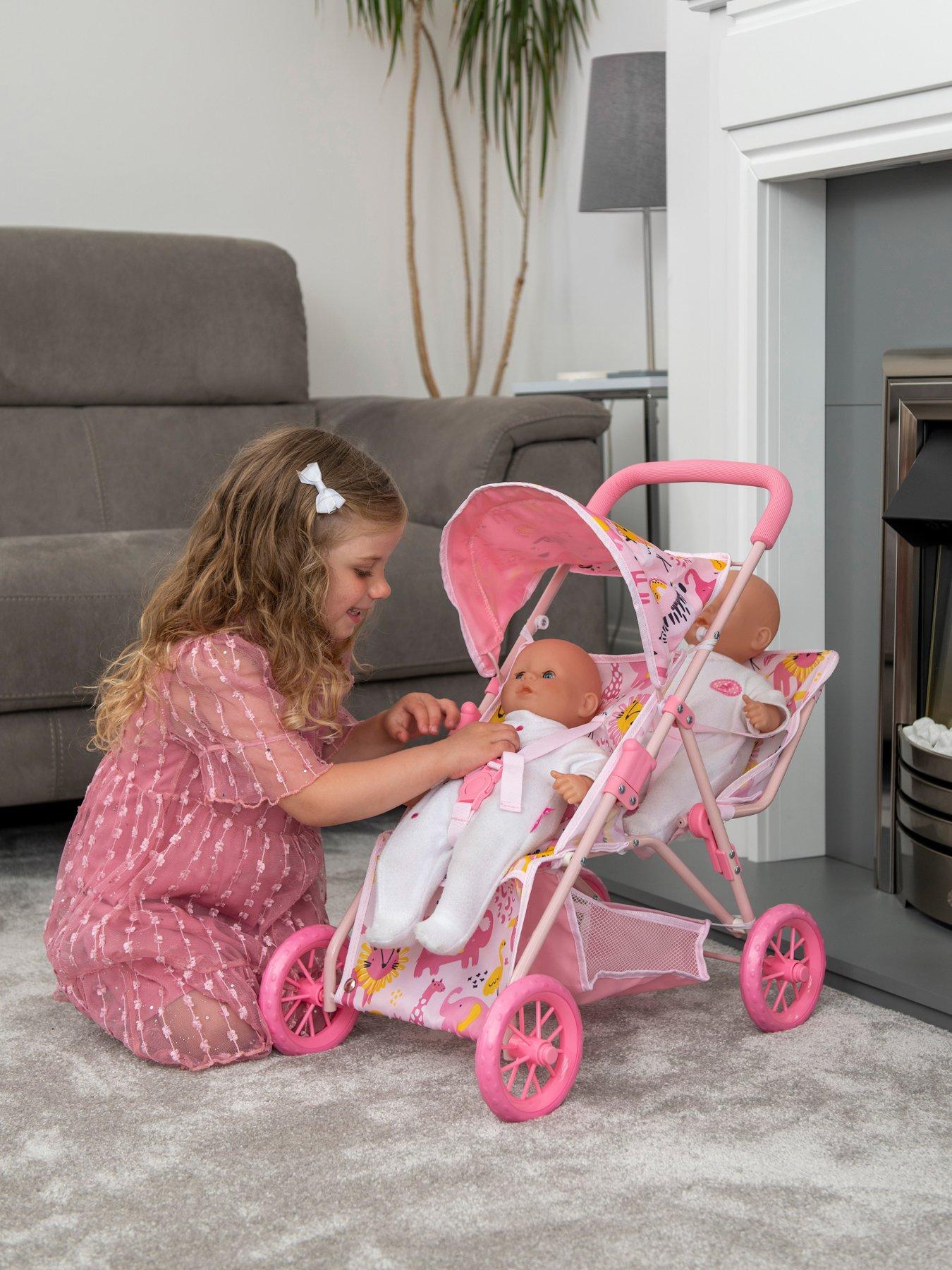 Dolls hotsell twin pushchair