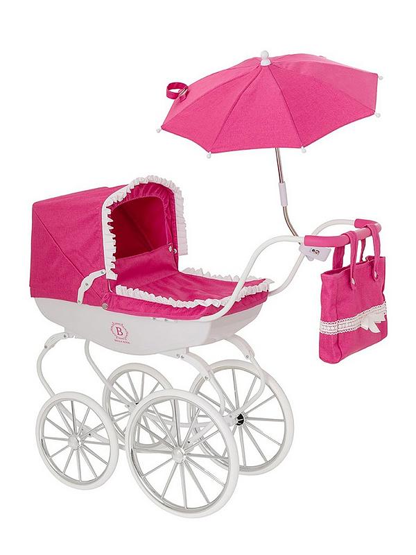 Image 3 of 6 of undefined Carriage Doll Pram Bundle&nbsp;- Raspberry