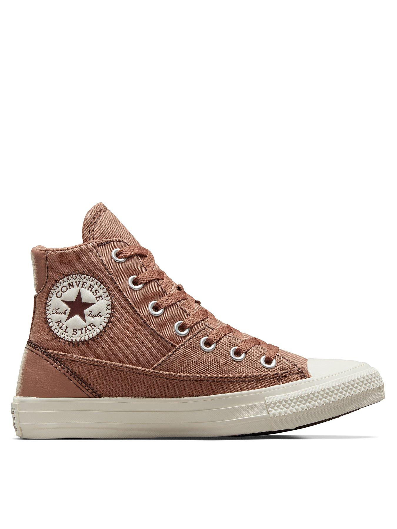 Chuck Taylor All Star Patchwork Canvas Hi Tops Brown