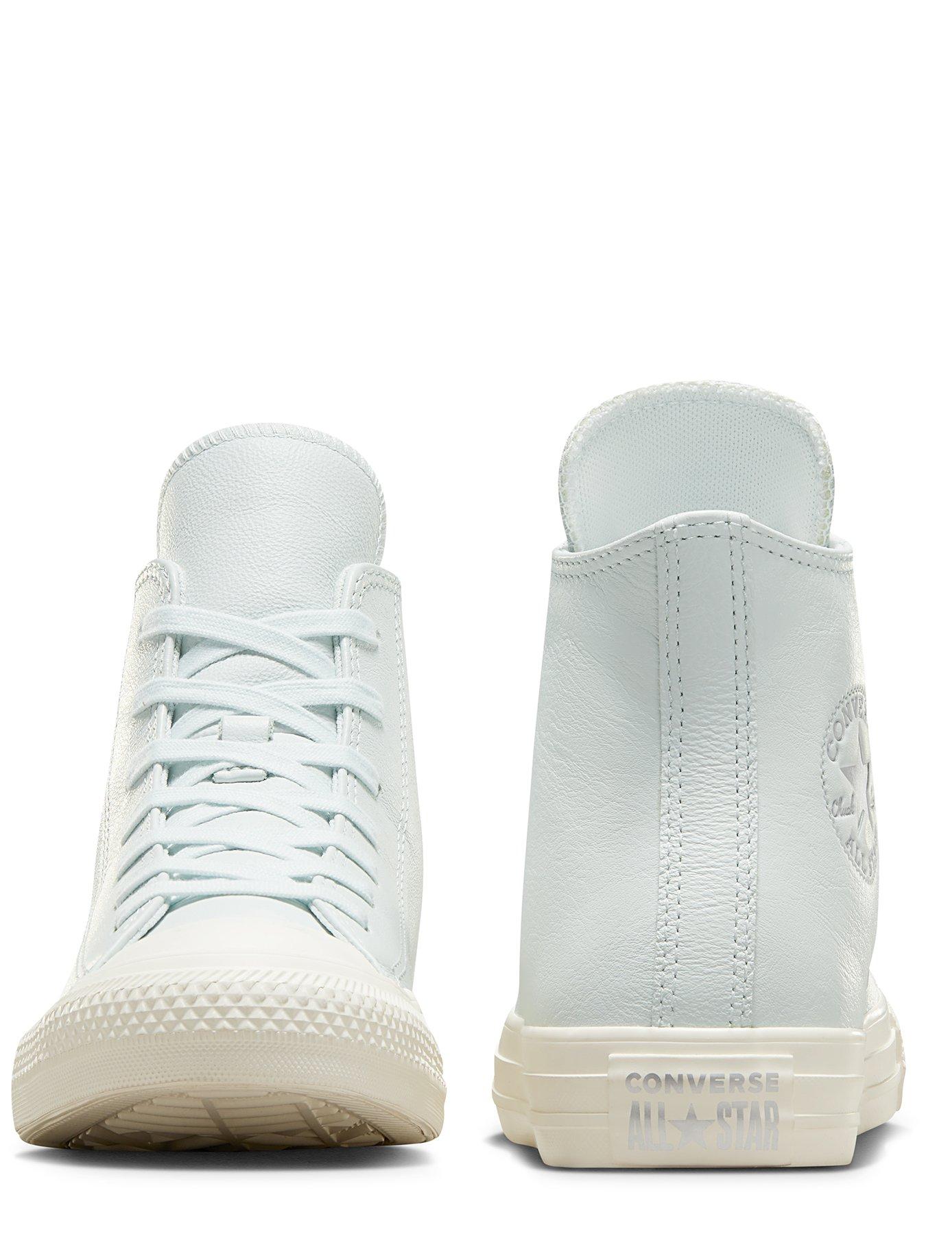 Baby blue shop leather converse