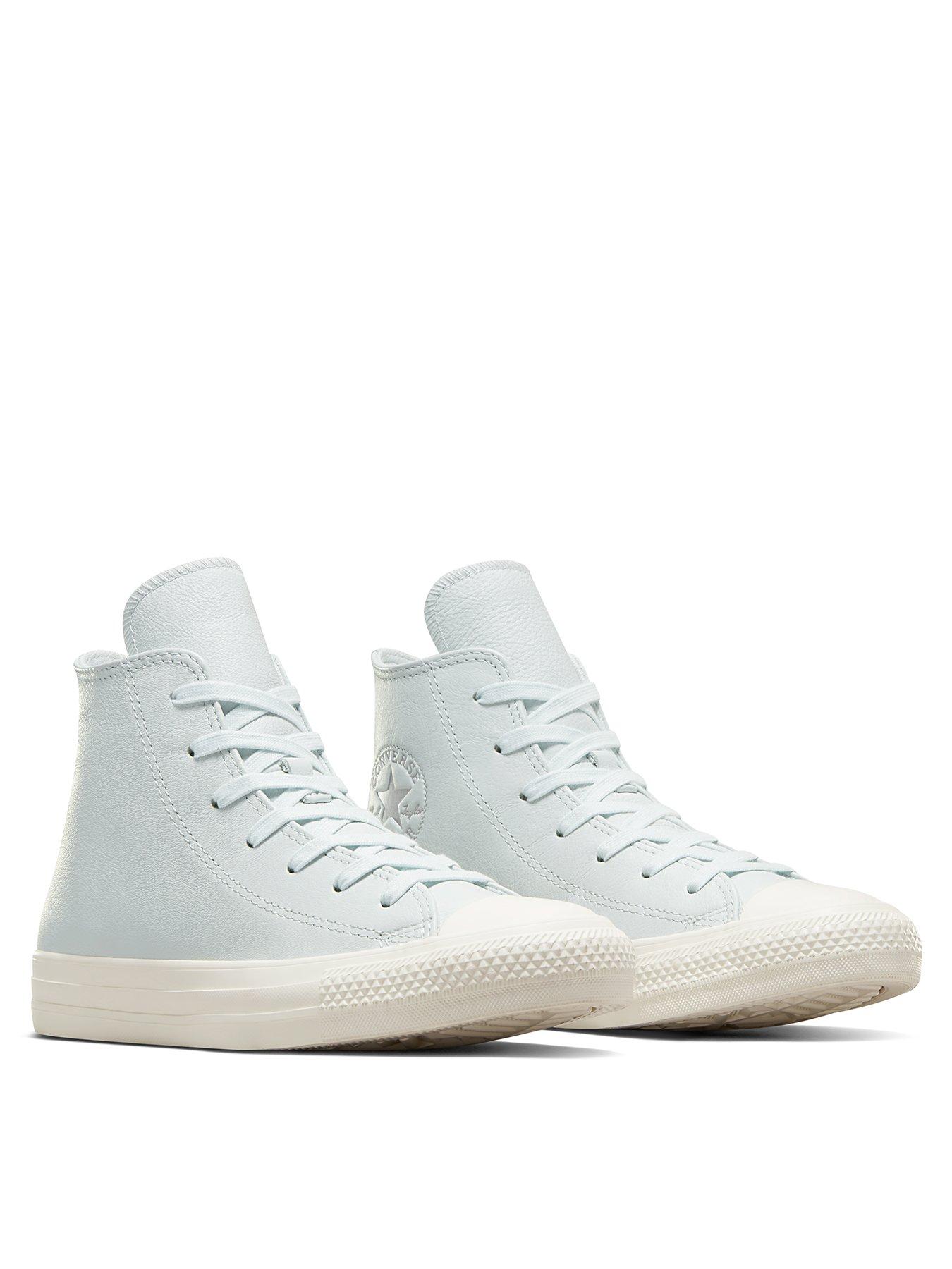 Pale blue 2025 leather converse