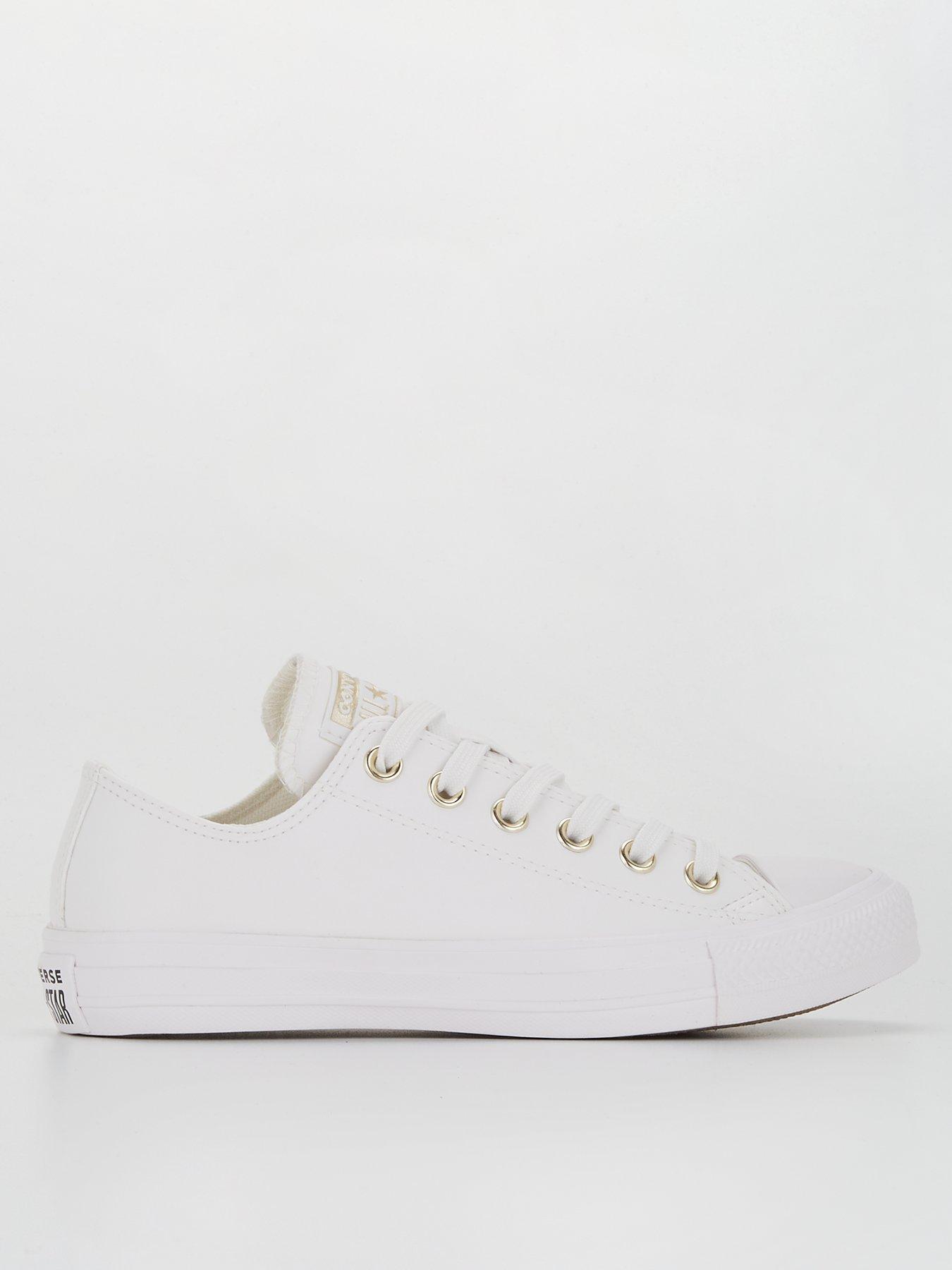 White leather converse womens sale sales