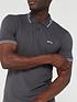  image of boss-paul-curved-slim-fit-polo-shirt-dark-grey