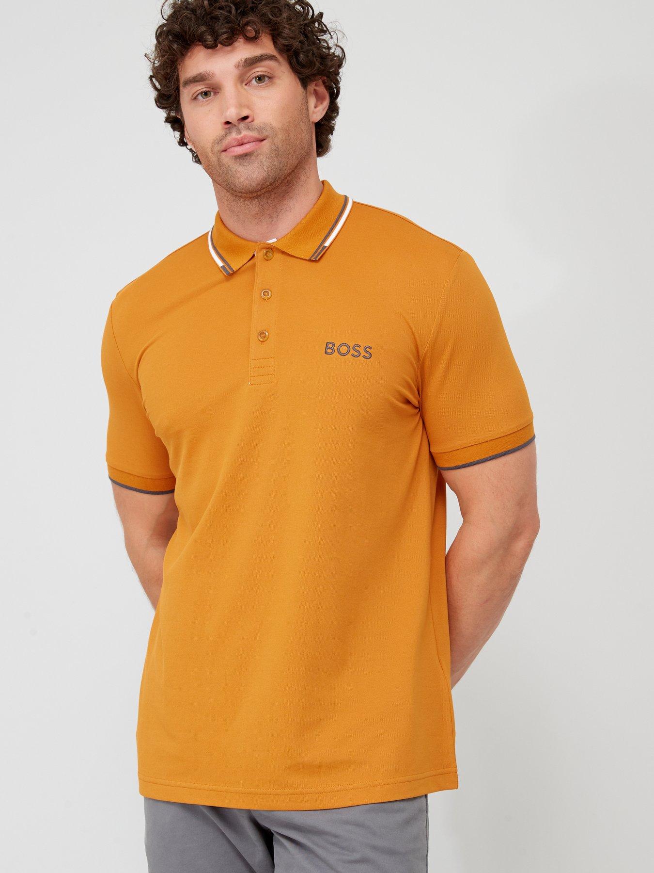 Orange hugo boss outlet polo