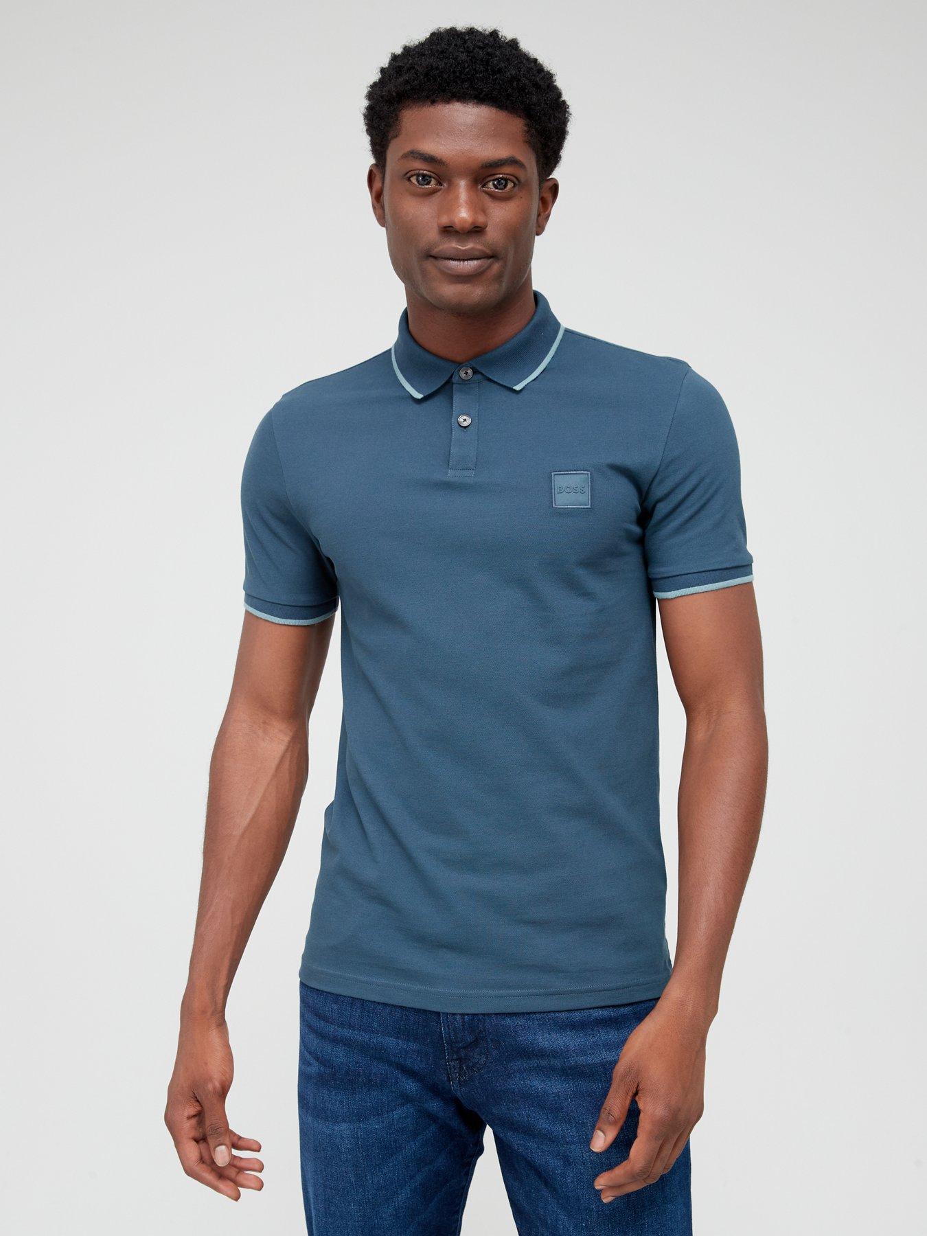 Mens fitted polo clearance shirts