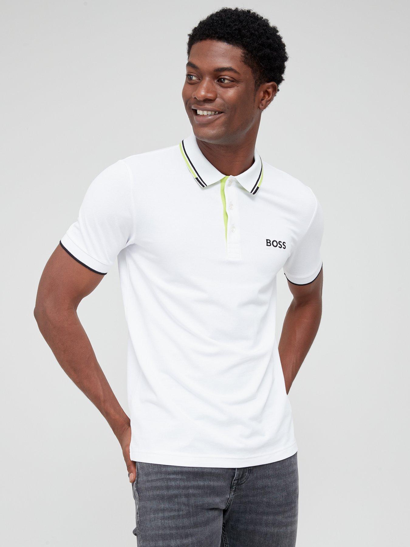 white hugo boss polo shirt